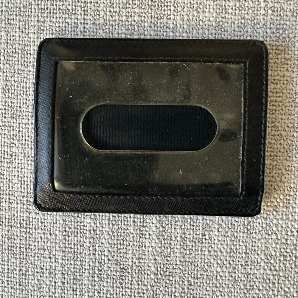 Prada vintage men’s black credit card holder